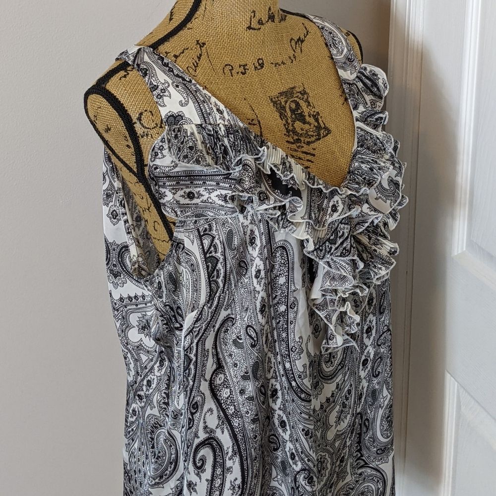 Black and white blouse